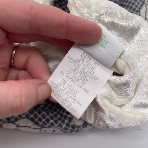 VTG 80s 90s Sesame Street Toddler Girl's 4T Knit Bear Print Gray Sweater Outfit - Picture 7 of 14